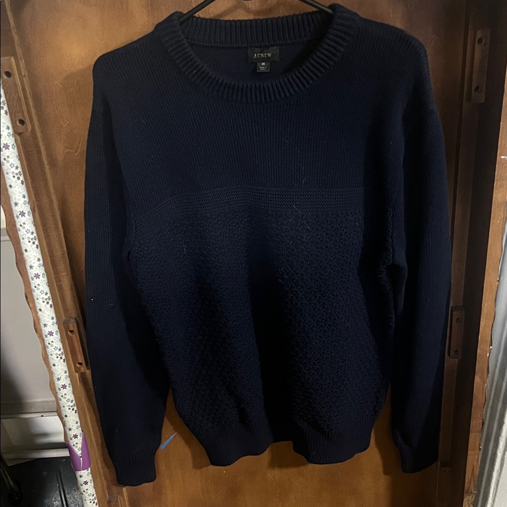 J.crew Raglan Navy Blue Men's Sweater